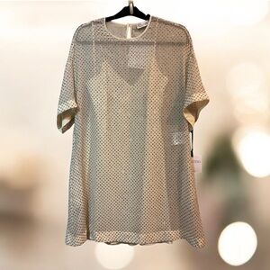 RED VALENTINO Glittered Polka-Dot Silk-Chiffon Mini Dress